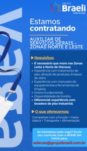 Leia mais sobre o artigo Estamos selecionando candidatos(as) para vaga de Auxiliar de Serviços Gerais